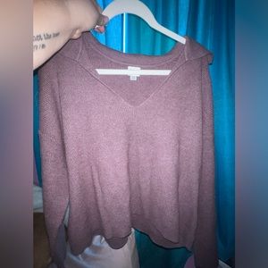 A New Day V Neck Collared Sweater